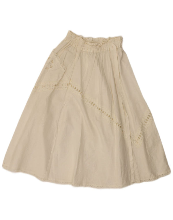 Vintage Womens Flared Skirt W26 Small White