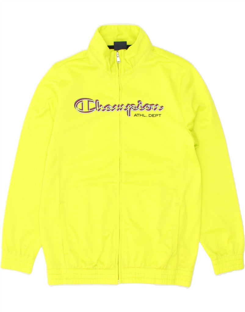 CHAMPION Boys Graphic Tracksuit Top Jacket  11-12 Years Large Yellow | Vintage Champion | Thrift | Second-Hand Champion | Used Clothing | Messina Hembry 
