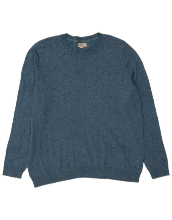 Fat Face Womens Crew Neck Jumper Sweater UK 16 Large Blue Polyester