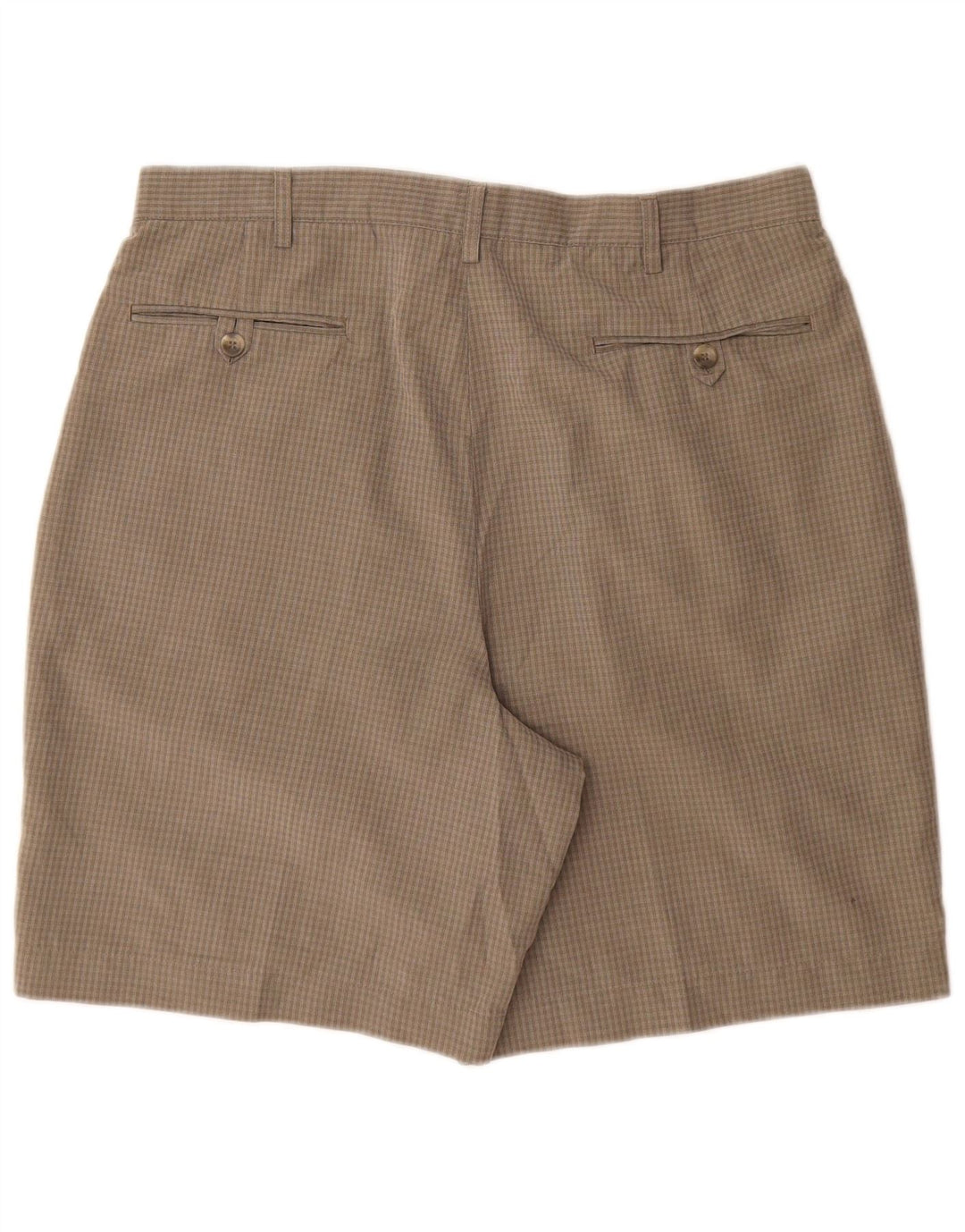 Marks & Spencer Mens Chino Shorts W36 Large Green Check Polyester