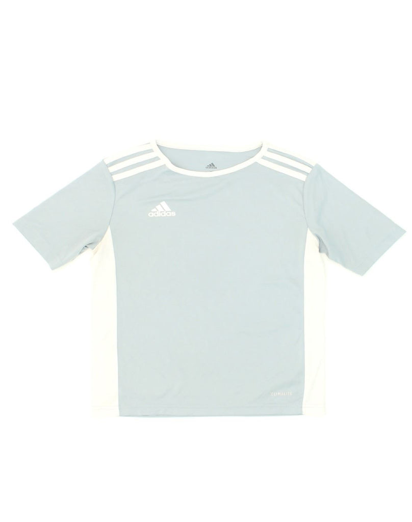 ADIDAS Boys Climalite T-Shirt Top 9-10 Years Small Blue Polyester | Vintage Adidas | Thrift | Second-Hand Adidas | Used Clothing | Messina Hembry 