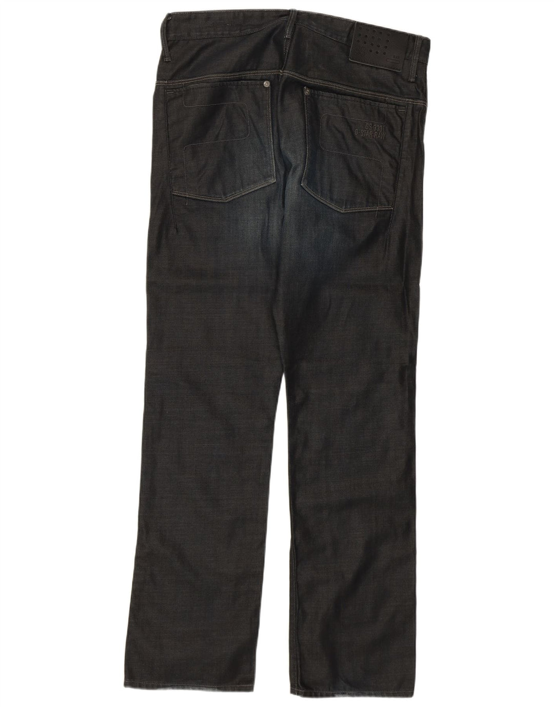 G-Star Mens Straight Jeans W33 L32 Navy Blue Cotton