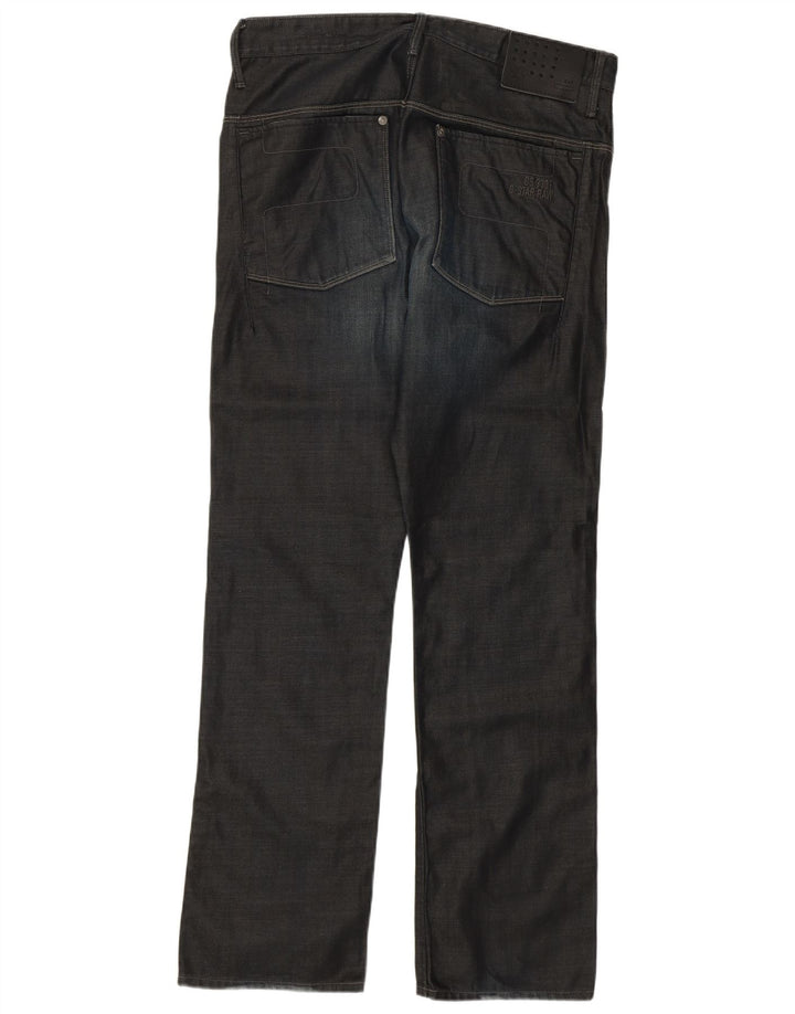 G-Star Mens Straight Jeans W33 L32 Navy Blue Cotton