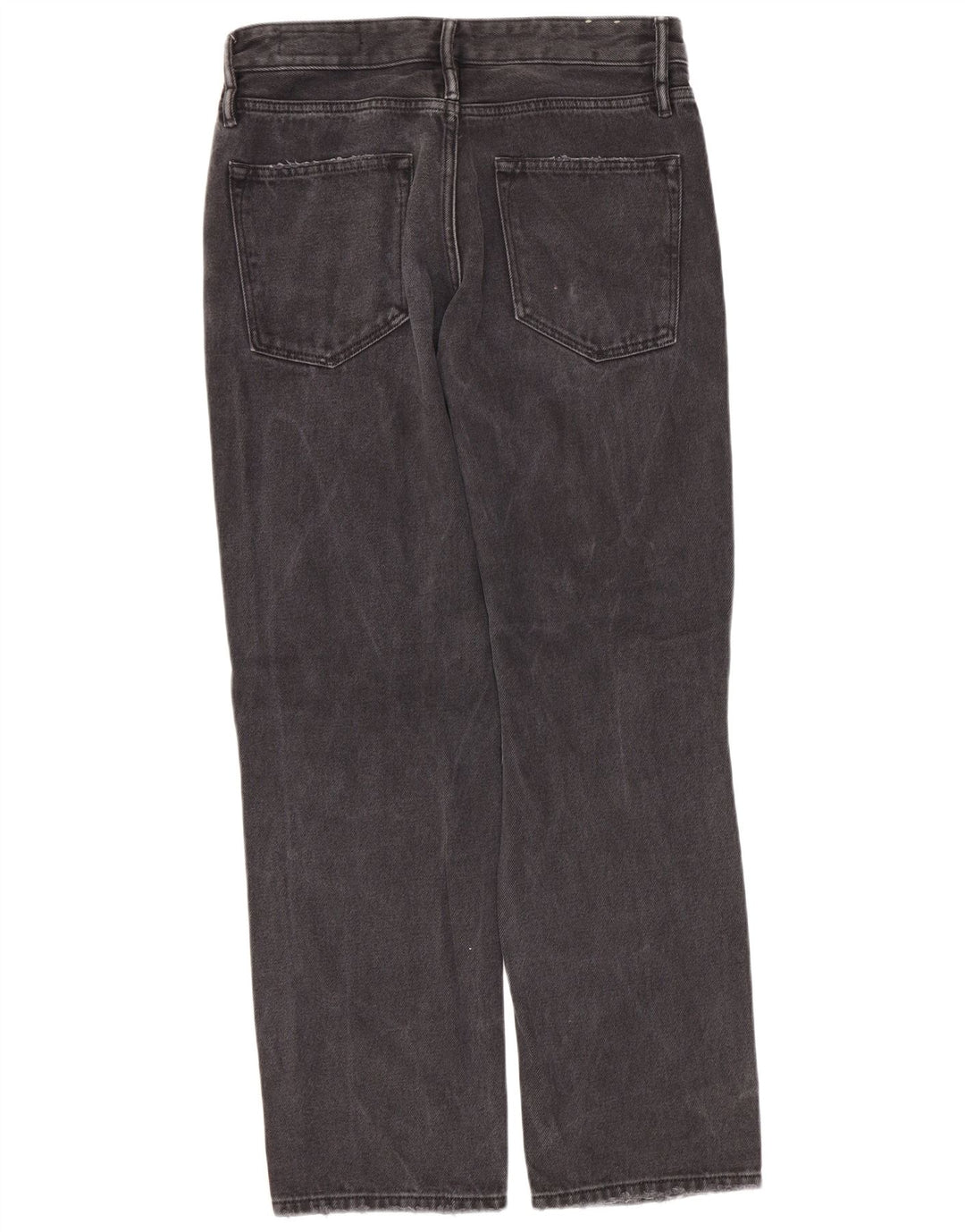 All Saints Womens Alana Distressed Straight Jeans W26 L28 Black Cotton