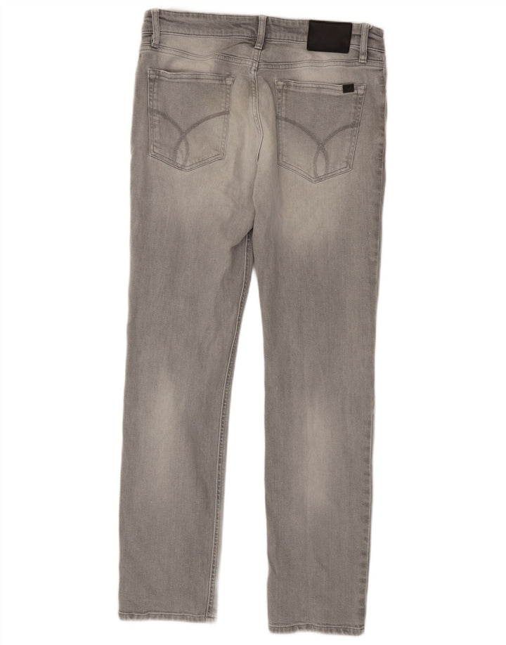 Calvin Klein Mens Slim Jeans W32 L32 Grey Cotton