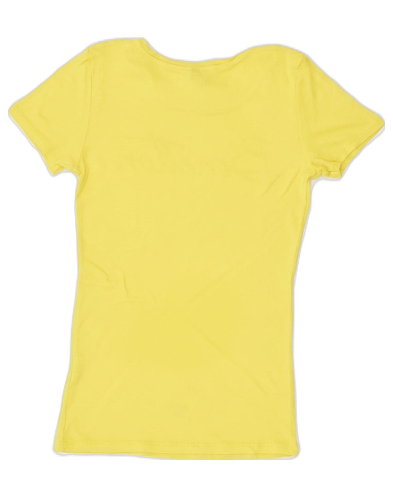 BENETTON Girls Graphic T-Shirt Top 6-7 Years Yellow Cotton | Vintage Benetton | Thrift | Second-Hand Benetton | Used Clothing | Messina Hembry 