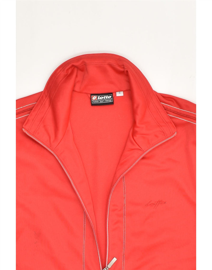 LOTTO Womens Tracksuit Top Jacket UK 10 Small Red Polyester | Vintage Lotto | Thrift | Second-Hand Lotto | Used Clothing | Messina Hembry 