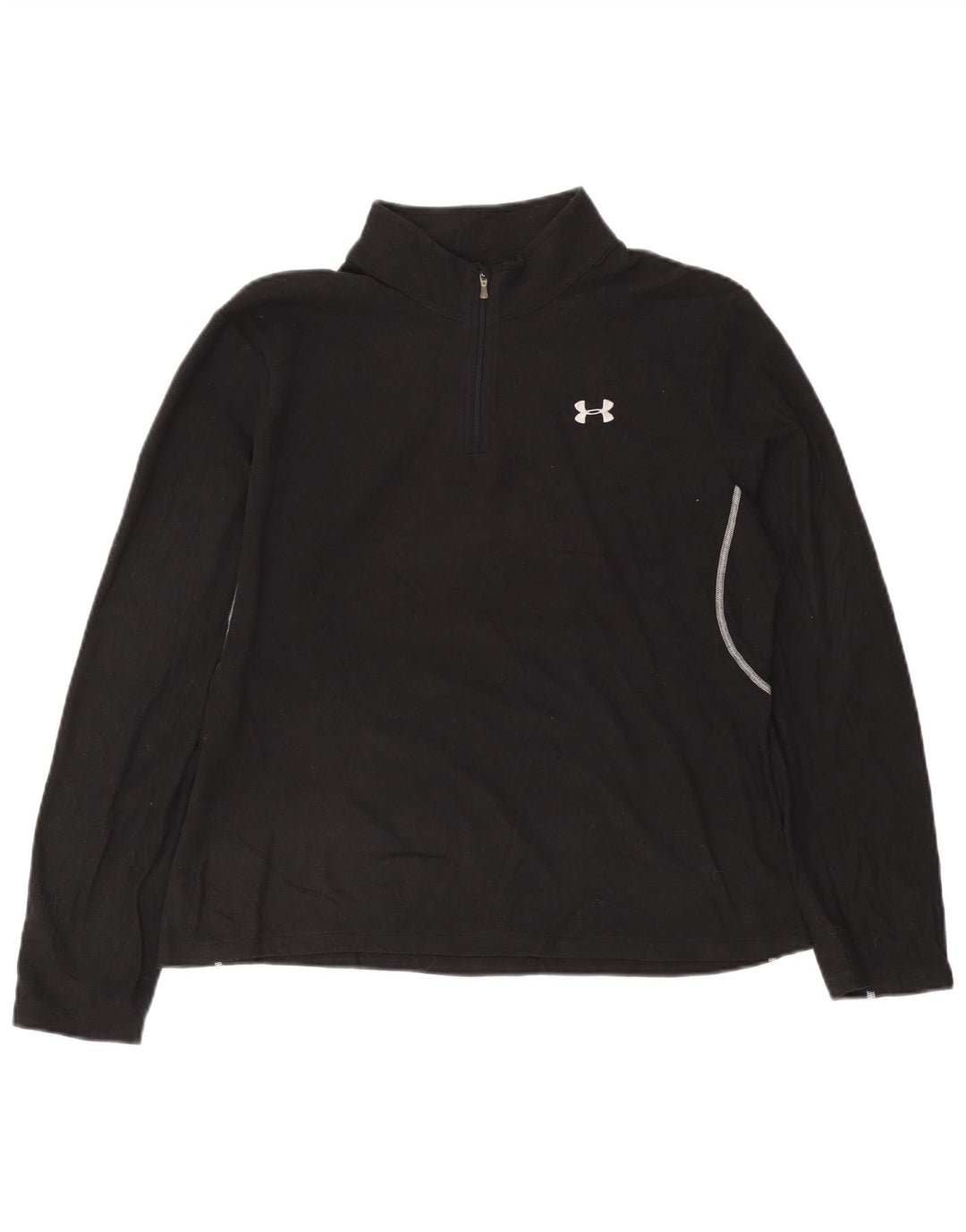 UNDER ARMOUR Womens Zip Neck Pullover Tracksuit Top UK 18 XL Navy Blue