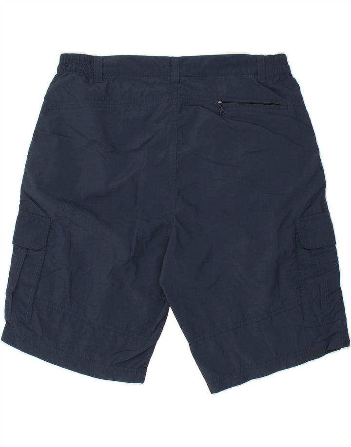 VINTAGE Mens Cargo Shorts IT 54 2XL W42  Navy Blue Polyamide Vintage Vintage and Second-Hand Vintage from Messina Hembry 
