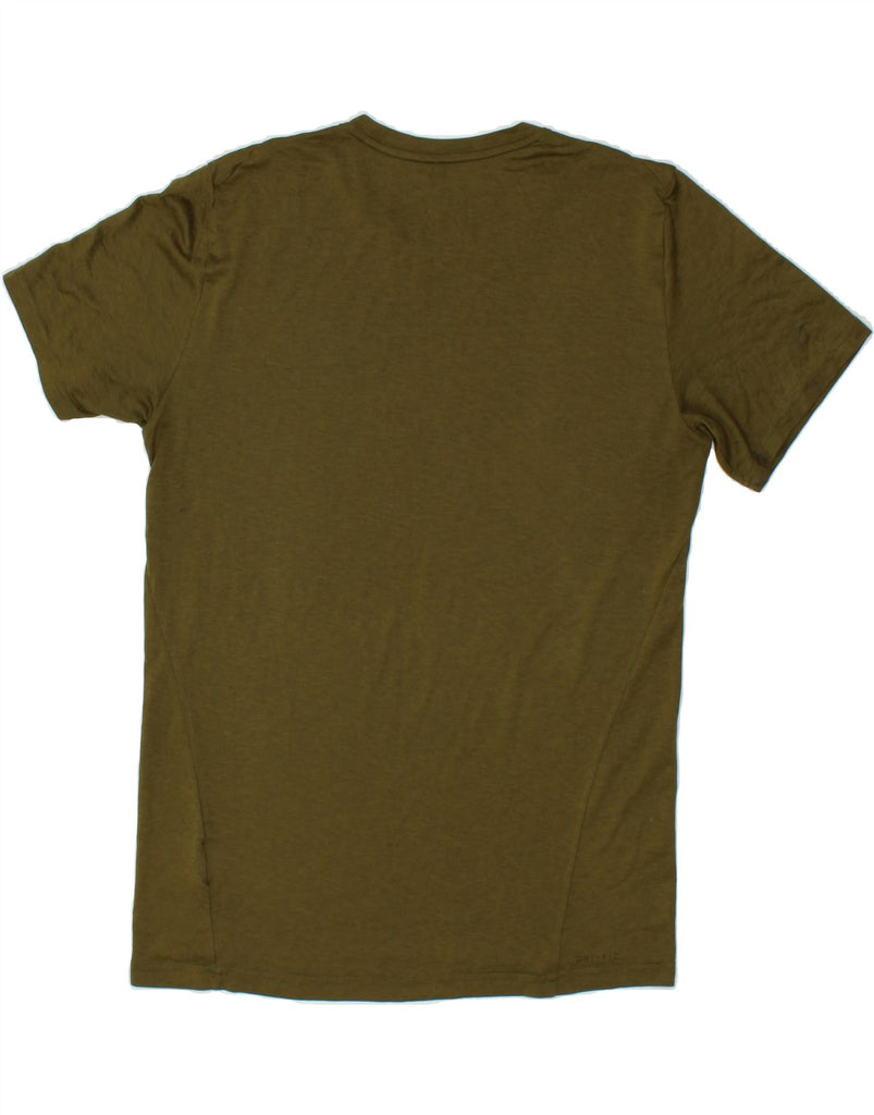 NIKE Mens Dri Fit T-Shirt Top Medium Khaki Polyester | Vintage Nike | Thrift | Second-Hand Nike | Used Clothing | Messina Hembry 