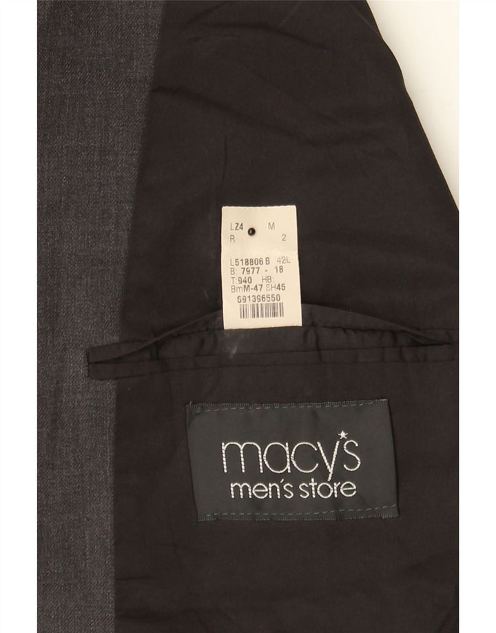 RALPH LAUREN Mens 2 Button Blazer Jacket UK 42 XL Grey Wool Vintage Ralph Lauren and Second-Hand Ralph Lauren from Messina Hembry 