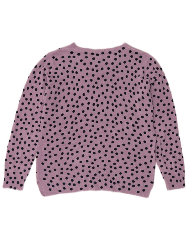 Marks & Spencer Womens Boat Neck Jumper Sweater UK 12 Medium Purple