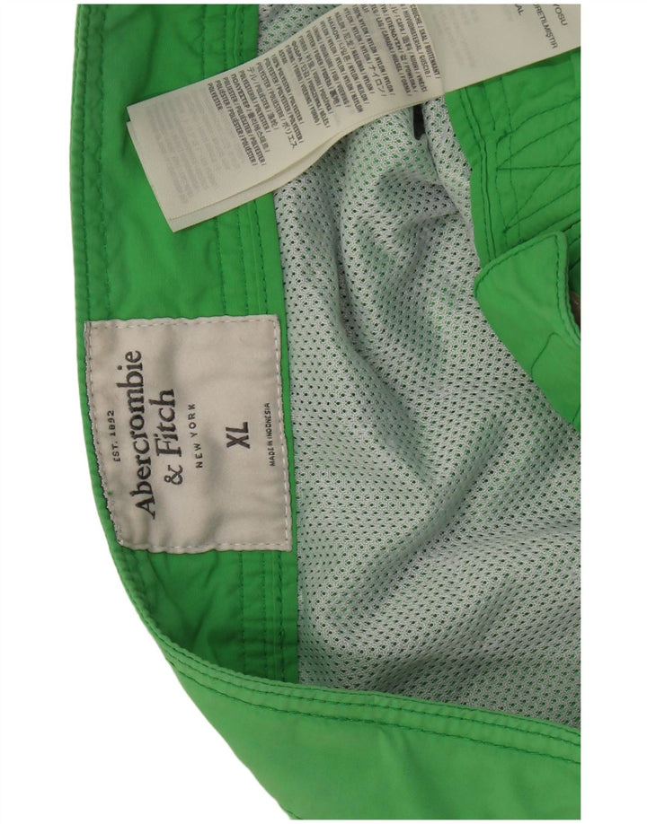 ABERCROMBIE & FITCH Mens Swimming Shorts XL Green Nylon