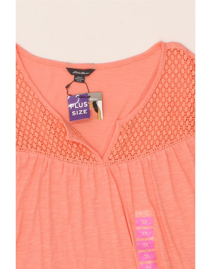 EDDIE BAUER Womens Vest Top UK 20 2XL Pink Cotton Vintage Eddie Bauer and Second-Hand Eddie Bauer from Messina Hembry 