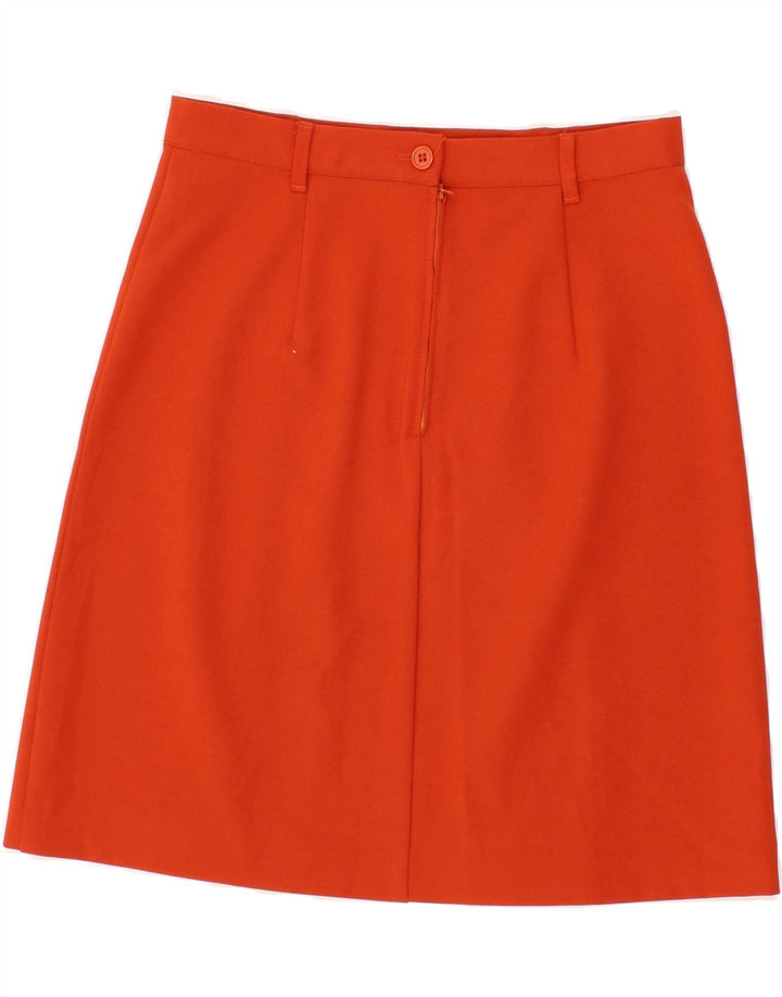 BENETTON Womens A-Line Skirt IT 42 Medium W28  Orange Polyester Vintage Benetton and Second-Hand Benetton from Messina Hembry 