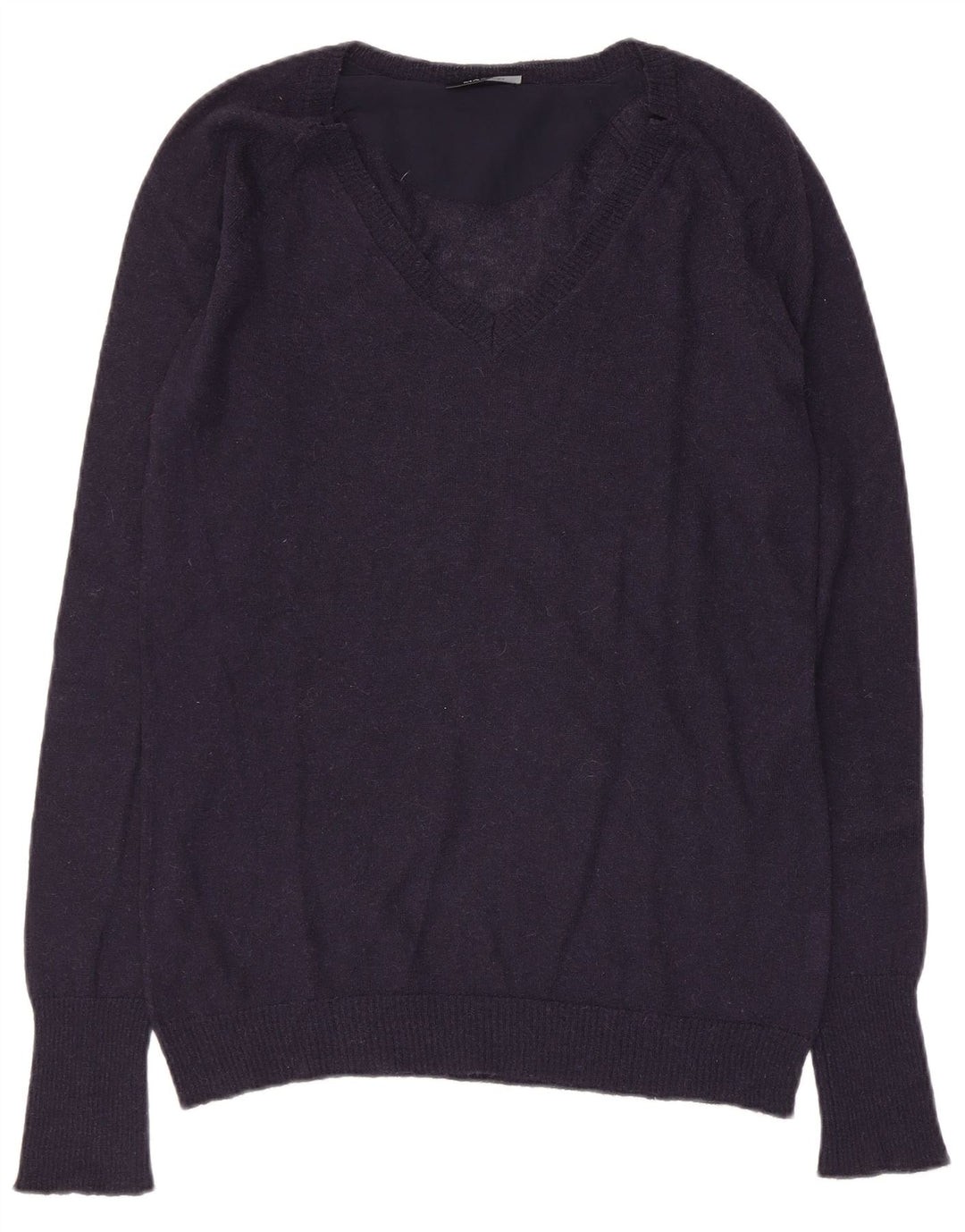 Max & Co. Womens V-Neck Jumper Sweater UK 10 Small Navy Blue