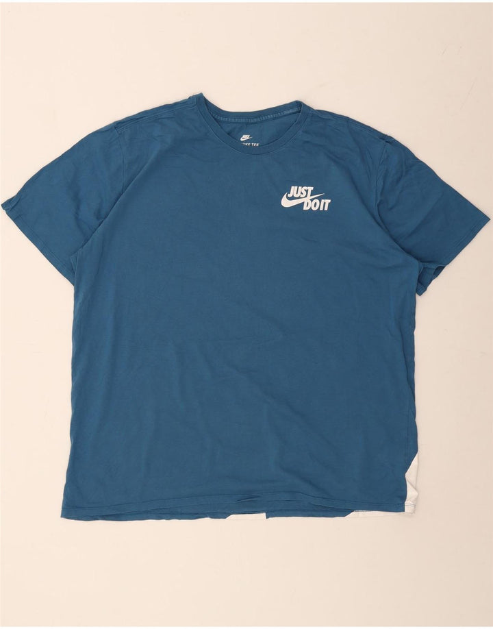NIKE Mens Athletic Cut Graphic T-Shirt Top 2XL Blue