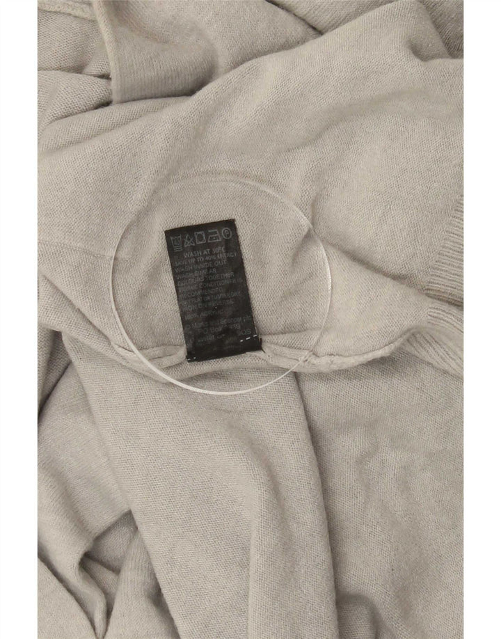 Marks & Spencer Womens Longline Cardigan Sweater UK 10 Small Silver Acrylic
