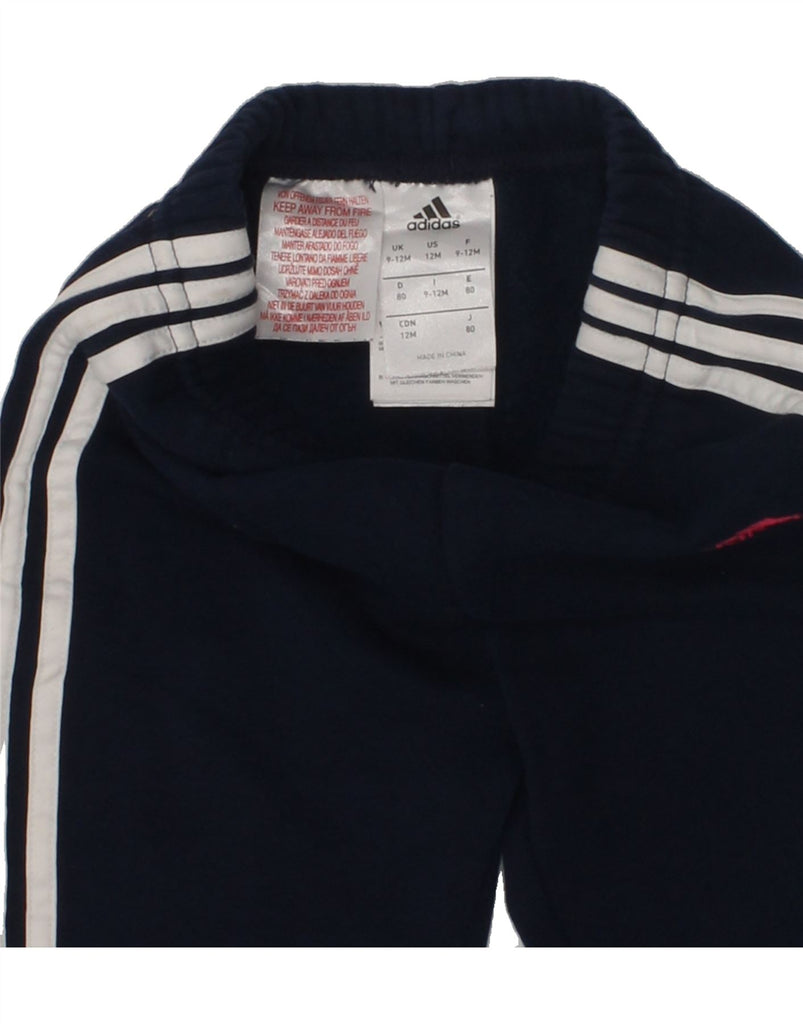 ADIDAS Baby Girls Trousers 9-12 Months Navy Blue Cotton | Vintage Adidas | Thrift | Second-Hand Adidas | Used Clothing | Messina Hembry 