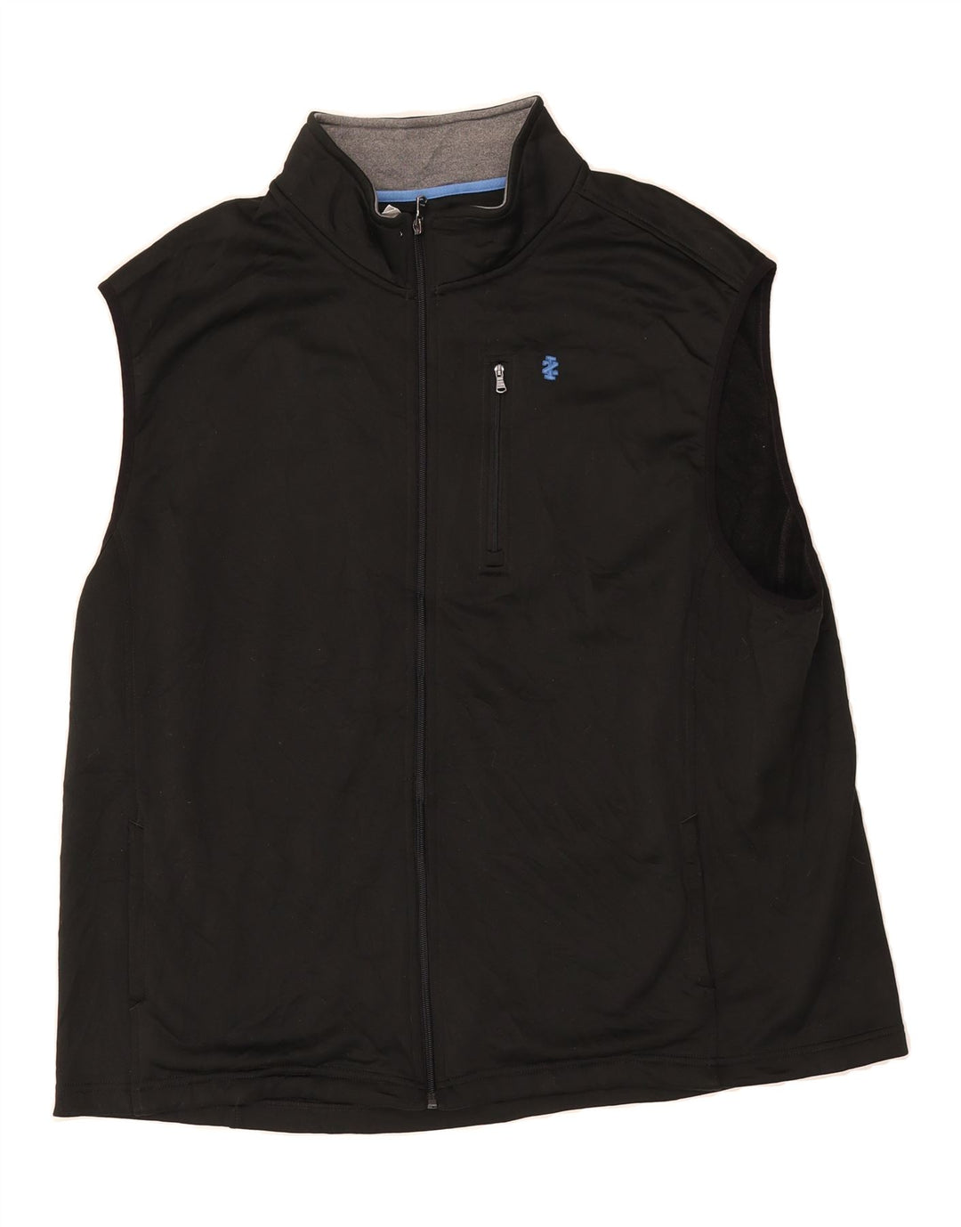 IZOD Mens Sleeveless Tracksuit Top Jacket 2XL Black Polyester Vintage Izod and Second-Hand Izod from Messina Hembry 
