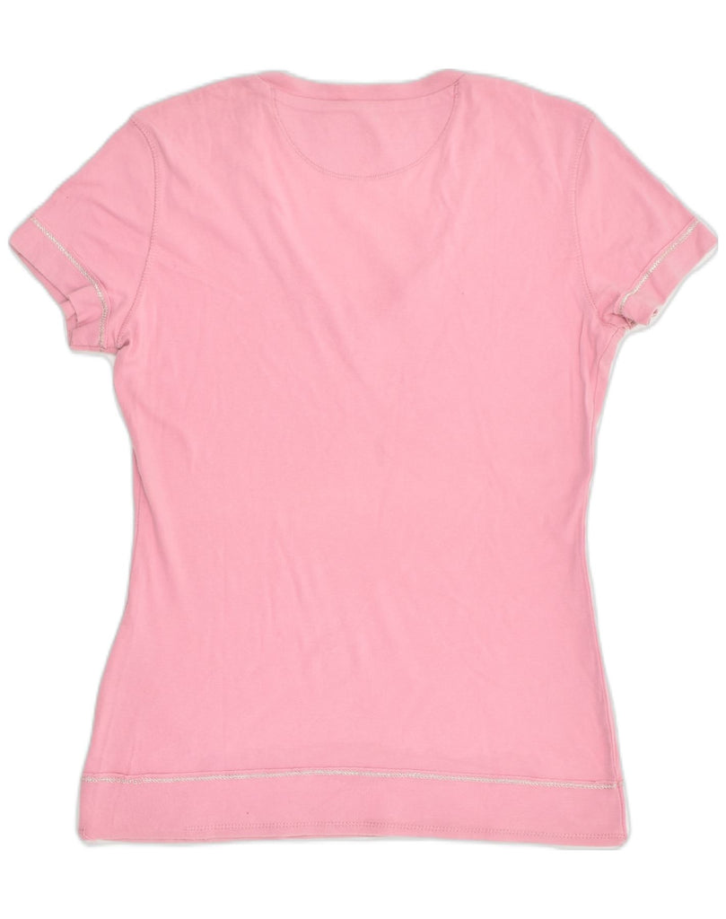 GAS Womens T-Shirt Top UK 12 Medium Pink Cotton | Vintage Gas | Thrift | Second-Hand Gas | Used Clothing | Messina Hembry 