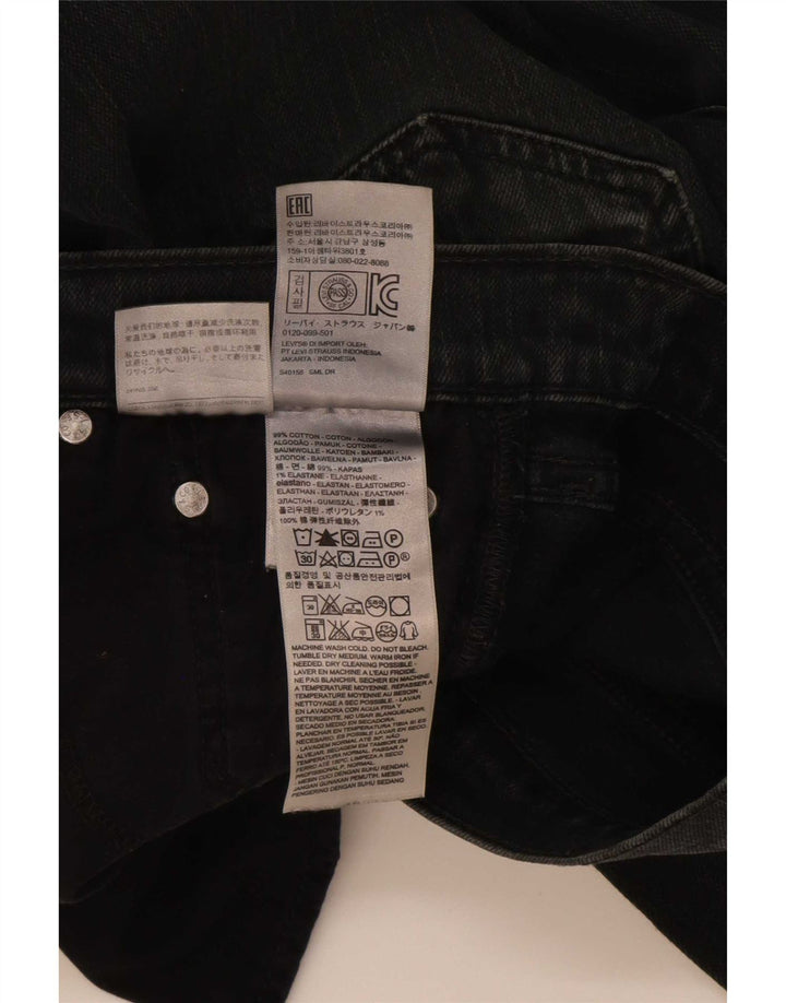 Levi's Mens Slim Jeans W30 L30 Black Cotton