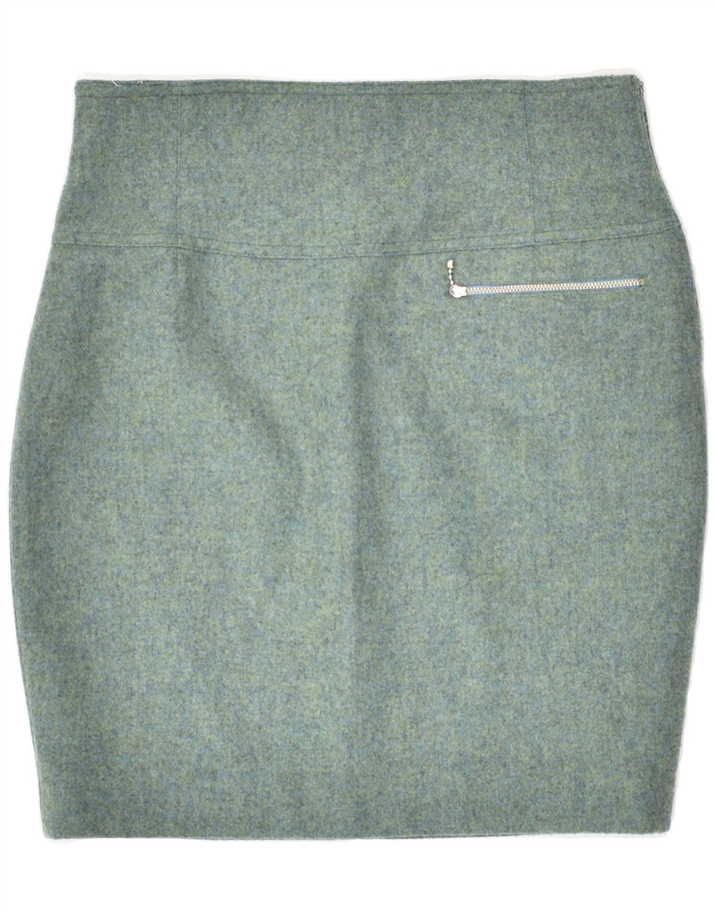 VINTAGE Womens High Waist Pencil Skirt UK 16 Large W30 Green Wool | Vintage Vintage | Thrift | Second-Hand Vintage | Used Clothing | Messina Hembry 