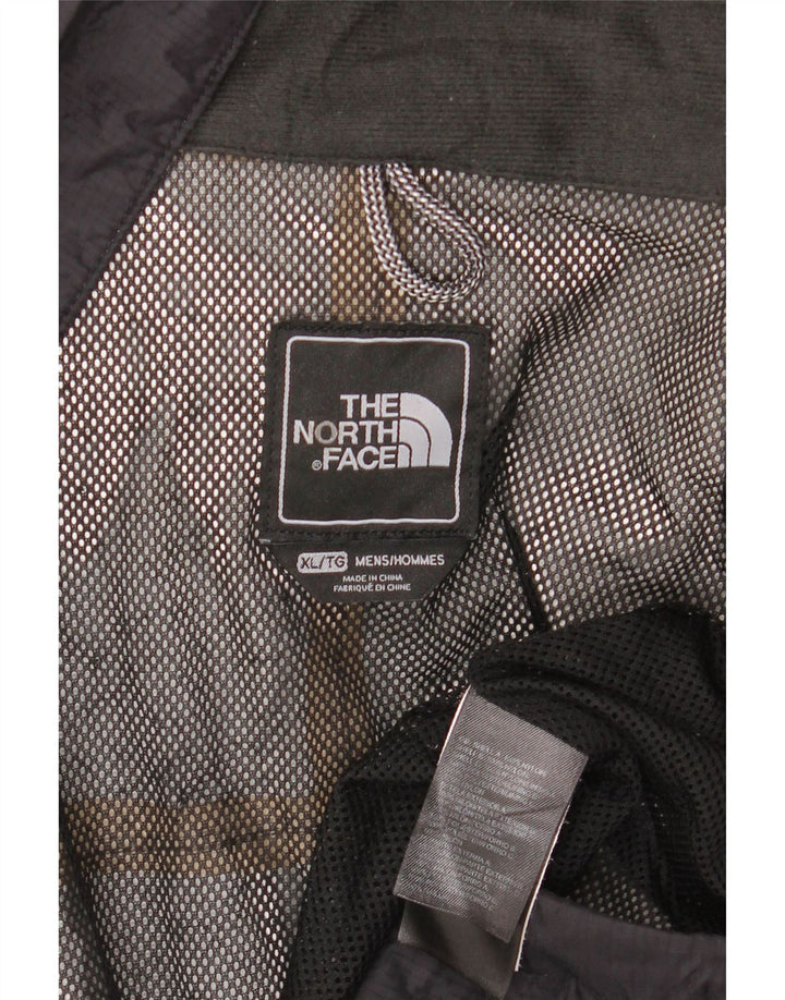 THE NORTH FACE Mens Hooded Rain Jacket UK 42 XL Black Nylon