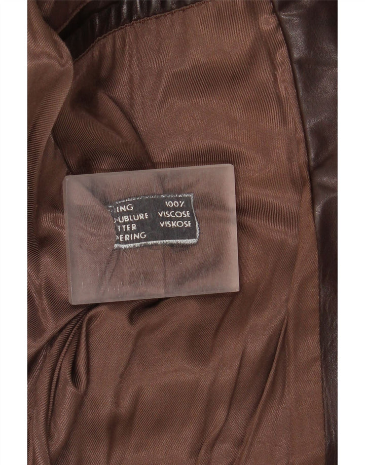 Vintage Mens Leather Jacket UK 36 Small Brown