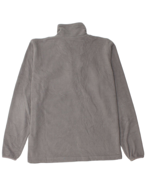 Lotto Mens Zip Neck Fleece Jumper Large Grey Polyester
