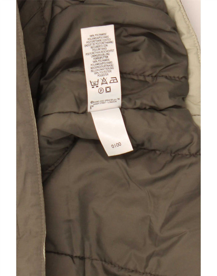 Marks & Spencer Mens Padded Gilet UK 42 XL Khaki Polyamide