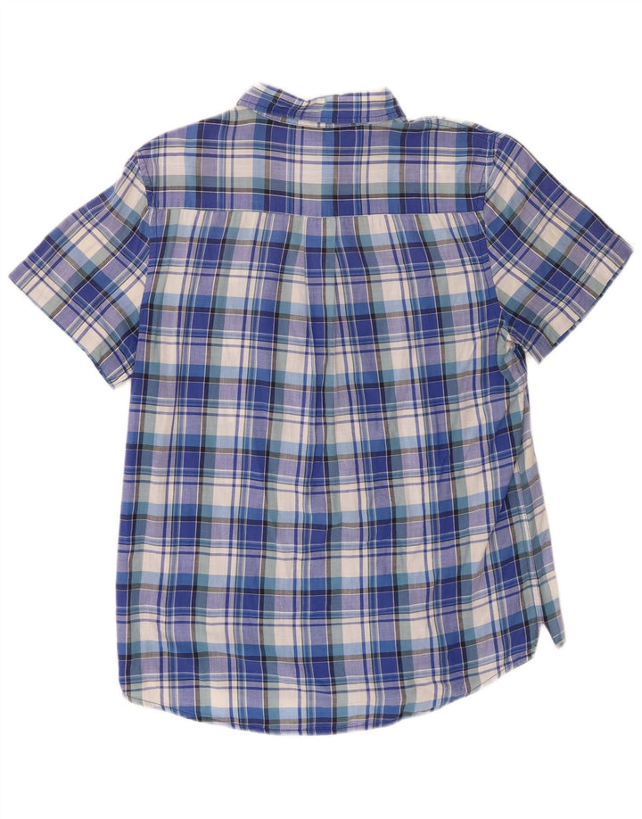 Lee Womens Short Sleeve Regular Fit Shirt UK 14 Medium Blue Plaid