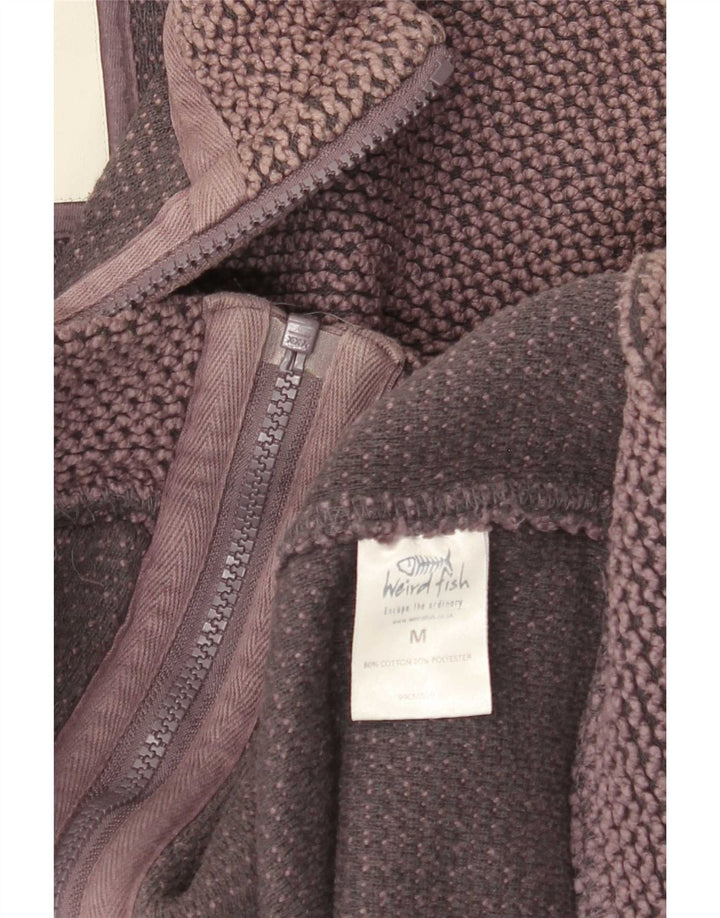 Weird Fish Mens Cardigan Sweater Medium Brown Cotton