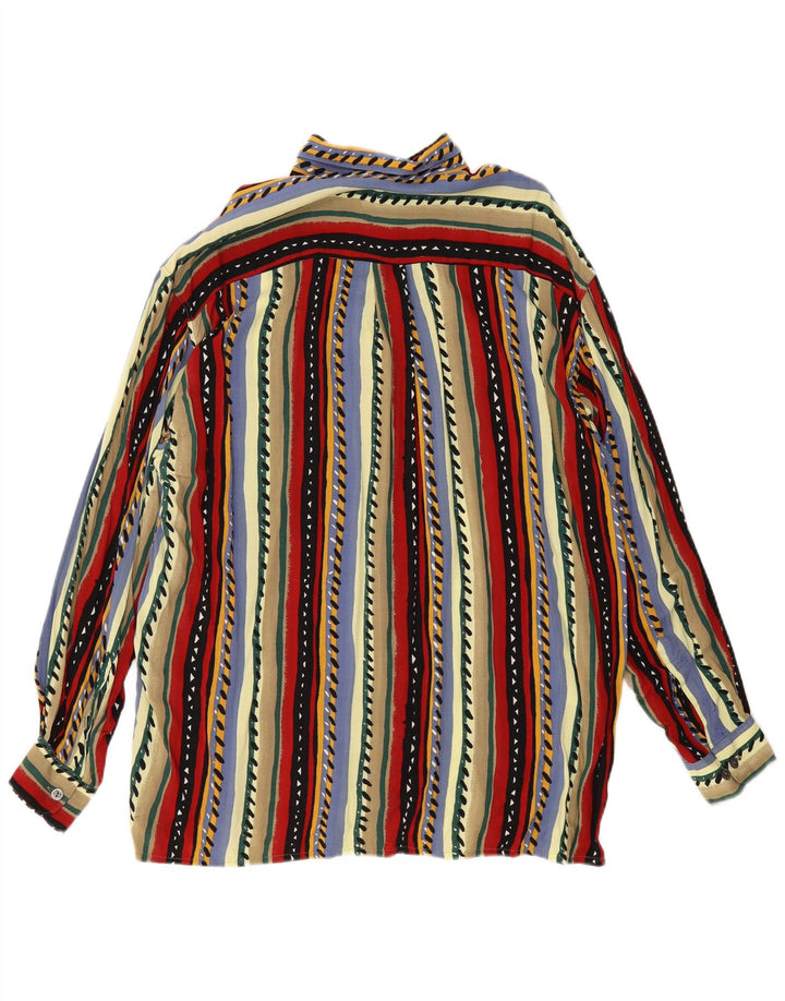Hatico Performance Mens Shirt Size 41 Large Multicoloured Striped Viscose