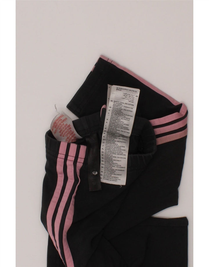 Adidas Girls Leggings 3-4 Years Grey Cotton