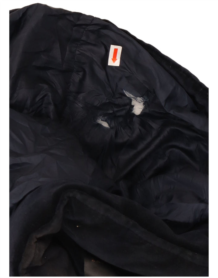 Zara Mens Hooded Padded Jacket UK 40 Large Navy Blue Polyester