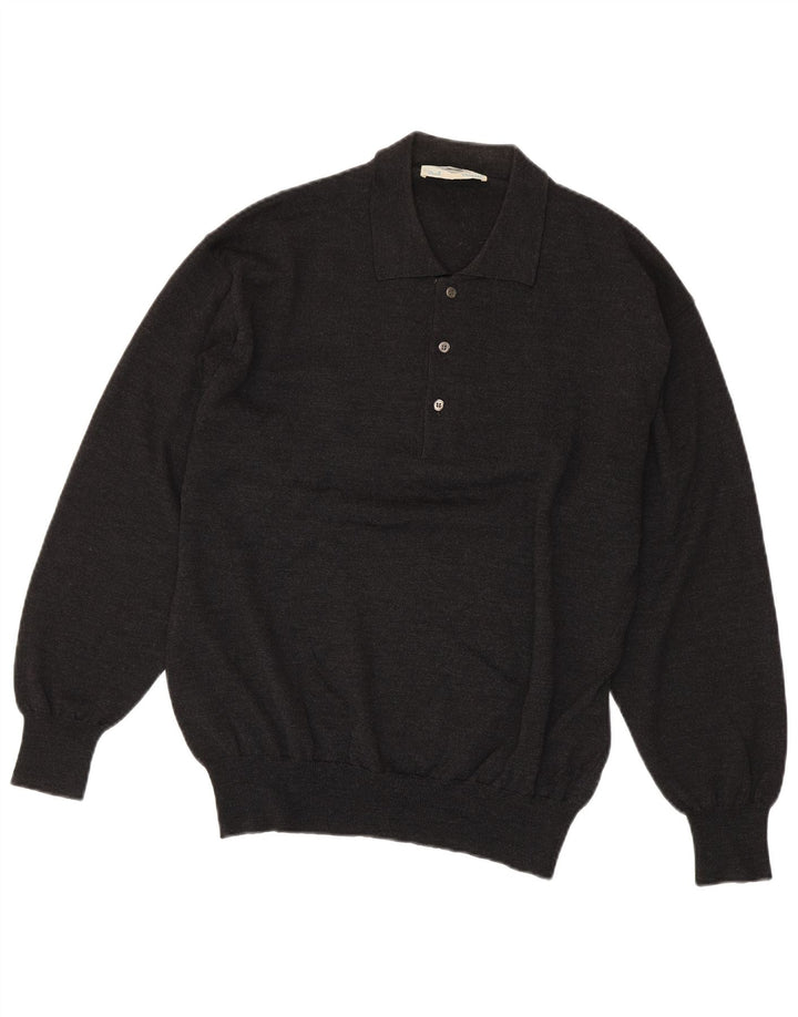 Vintage Mens Polo Neck Jumper Sweater IT 54 XL Grey