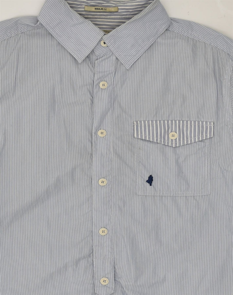 MARLBORO CLASSICS Mens Regular Fit Shirt Small Blue Pinstripe Cotton | Vintage Marlboro Classics | Thrift | Second-Hand Marlboro Classics | Used Clothing | Messina Hembry 