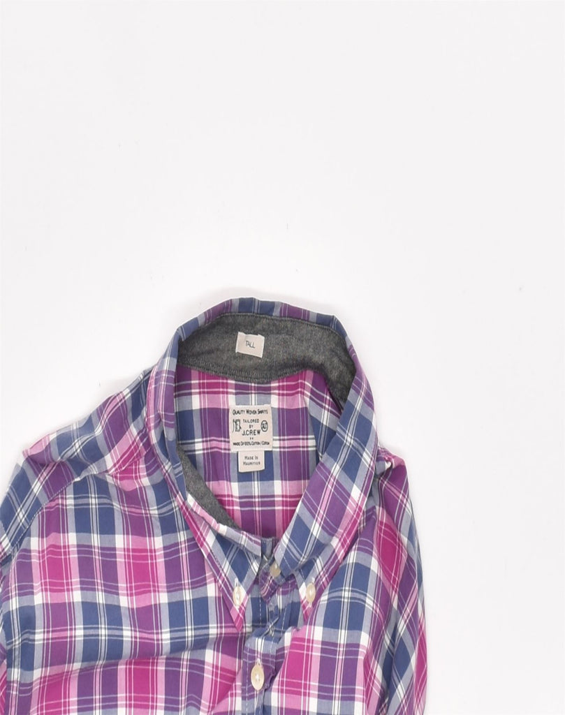 J. CREW Mens Tall Shirt Large Pink Check Cotton | Vintage | Thrift | Second-Hand | Used Clothing | Messina Hembry 