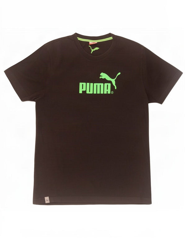 Puma Mens Graphic T-Shirt Top Large Black Cotton