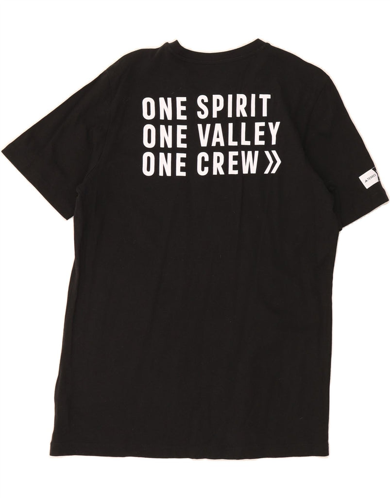 ADIDAS Mens Graphic T-Shirt Top Medium Black Cotton Vintage Adidas and Second-Hand Adidas from Messina Hembry 