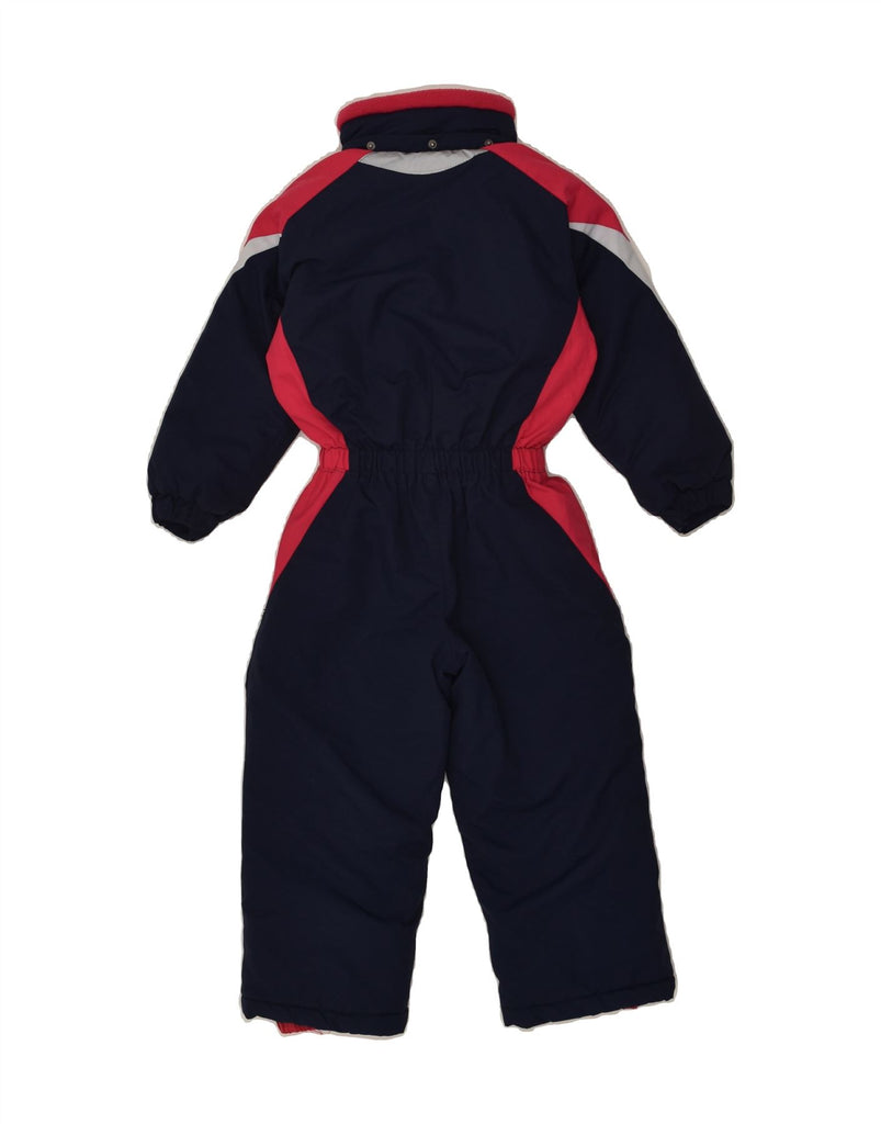 BRUGI Girls Ski Jumpsuit 3-4 Years Navy Blue Colourblock | Vintage Brugi | Thrift | Second-Hand Brugi | Used Clothing | Messina Hembry 