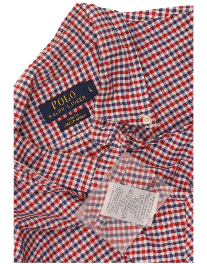 Polo Ralph Lauren Mens Stretch Oxford Shirt Large Multicoloured Gingham
