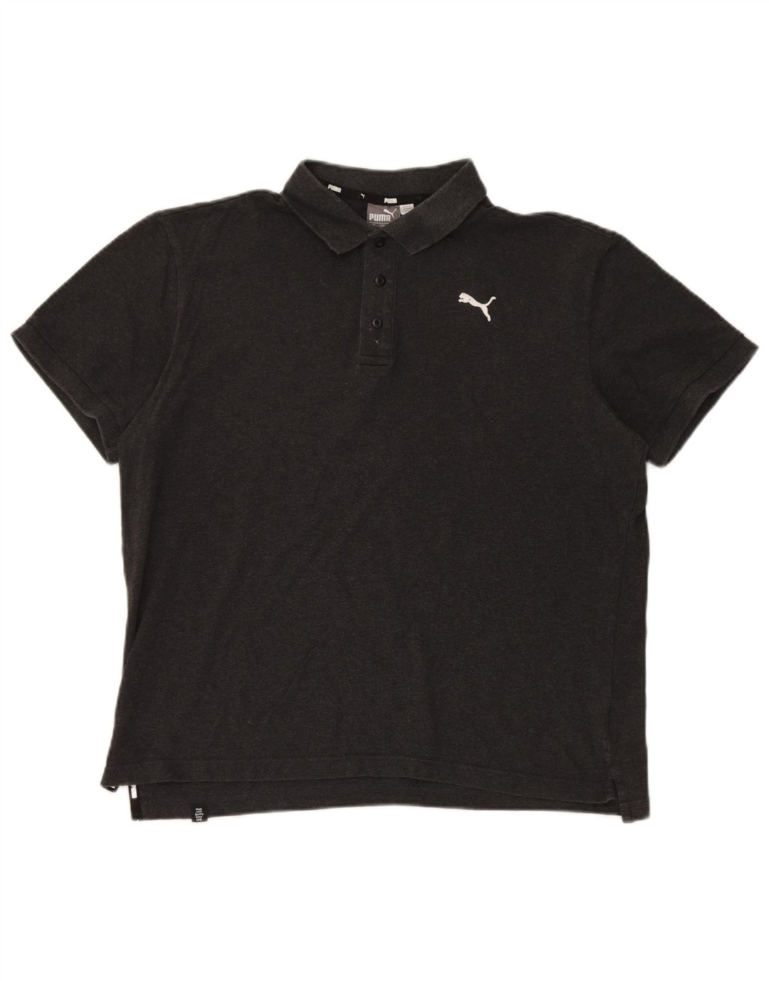 Puma Mens Polo Shirt Large Grey Cotton