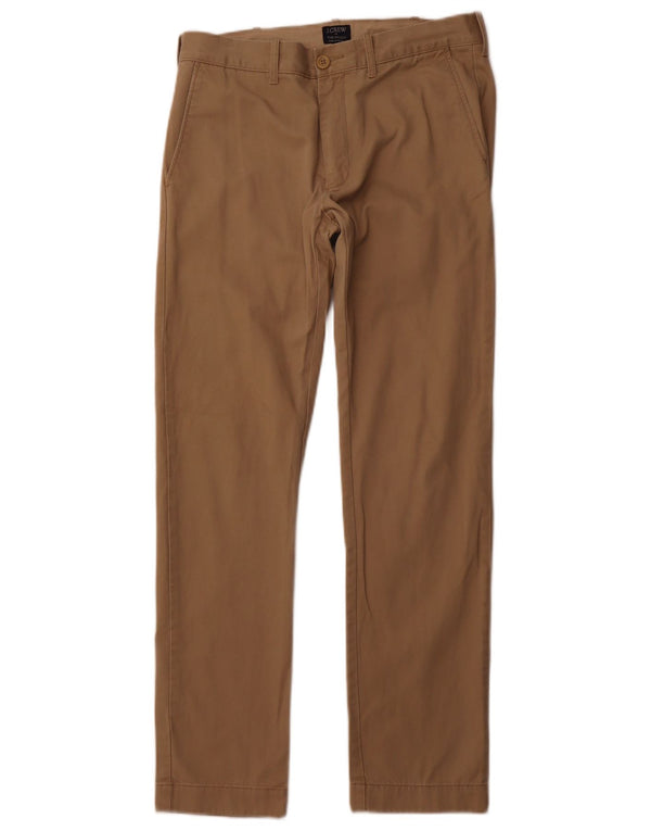 J. CREW Mens The Driggs Slim Chino Trousers W30 L32 Beige Cotton