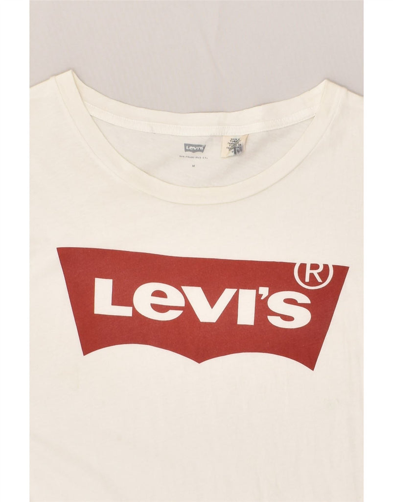 LEVI'S Mens Graphic T-Shirt Top Medium White | Vintage Levi's | Thrift | Second-Hand Levi's | Used Clothing | Messina Hembry 