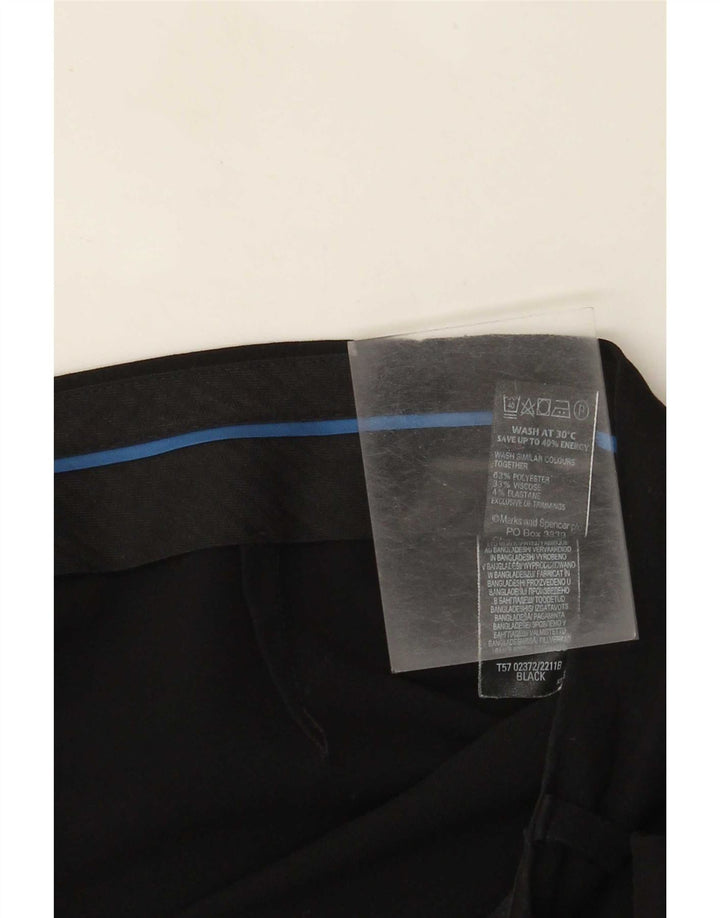 Marks & Spencer Womens Bootcut Suit Trousers UK 14 Large W34 L28 Black