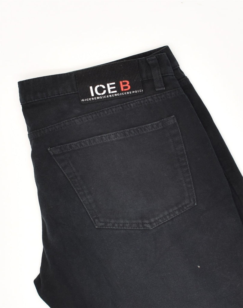 ICEBERG Mens Straight Jeans W36 L30 Black Cotton | Vintage Iceberg | Thrift | Second-Hand Iceberg | Used Clothing | Messina Hembry 