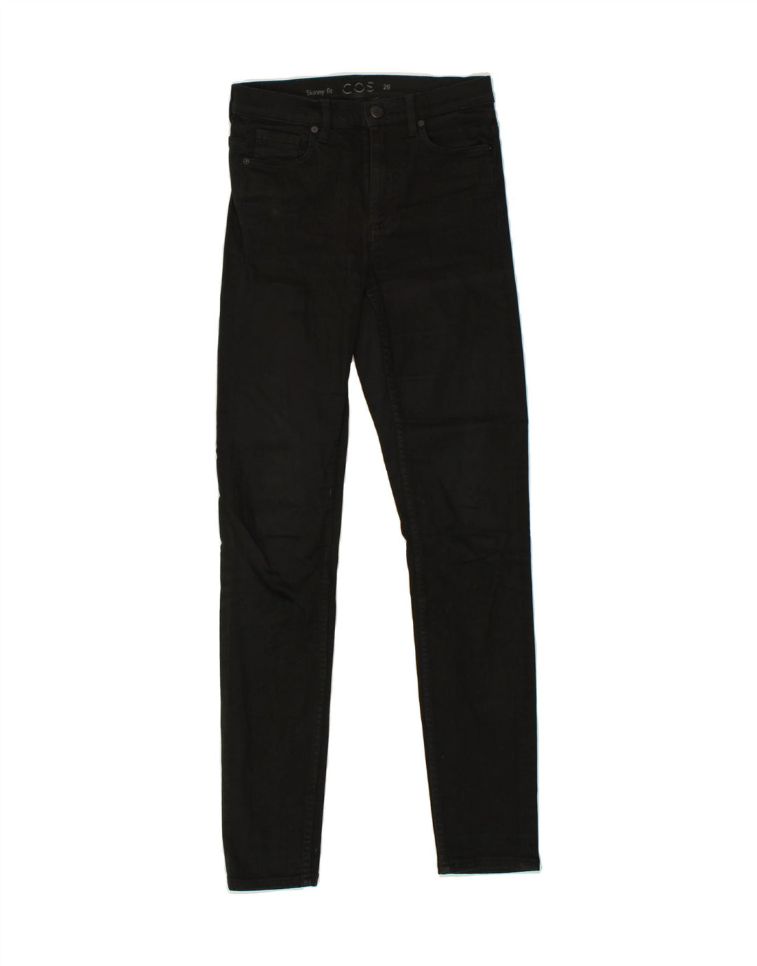 COS Womens Skinny Jeans W26 L30 Black Cotton Vintage Cos and Second-Hand Cos from Messina Hembry 