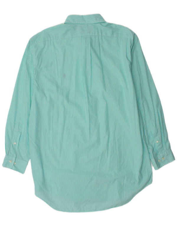 Ralph Lauren Mens Yarmouth Shirt Size 16 Large Green Striped Cotton